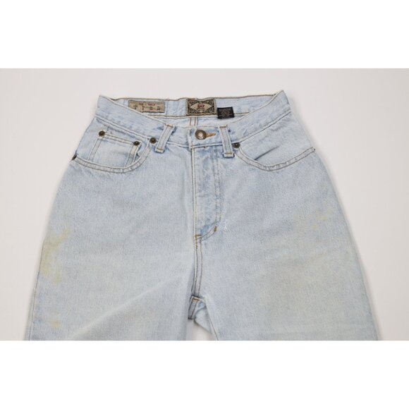 Vintage 90s Streetwear Womens 3 Distressed Relaxed Fit Tapered Denim Jeans USA - Picture 2 of 16